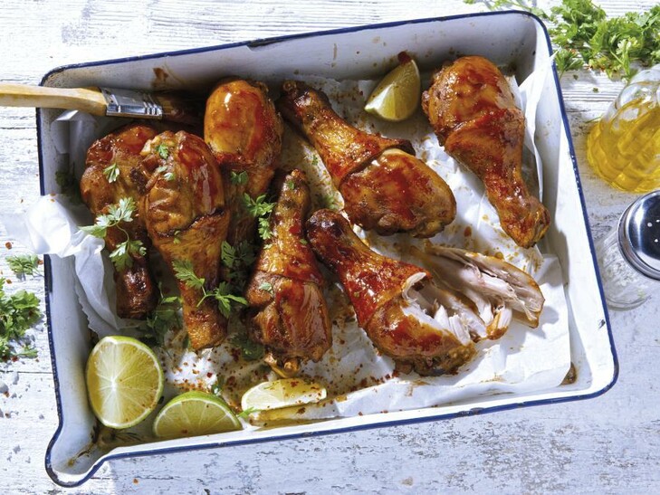 Drumsticks in BBQ-marinade
