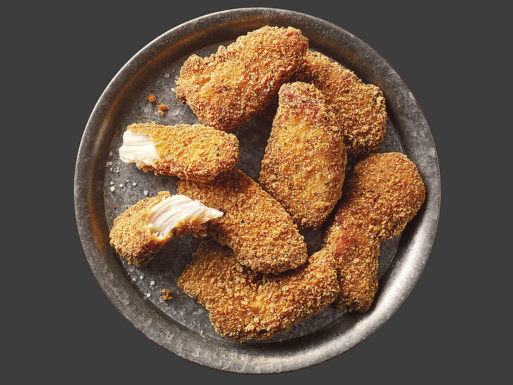 Krokante kippenstrips zeezout/peper