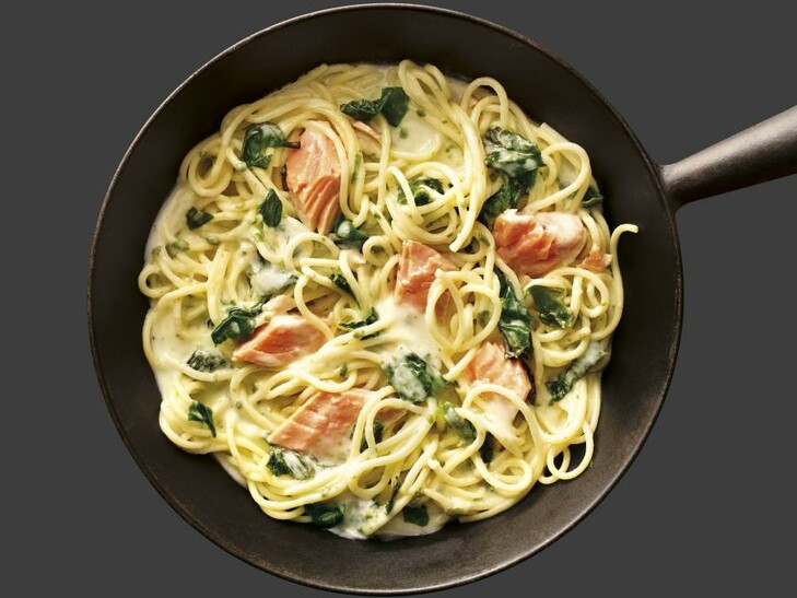 Spaghetti met wilde zalm