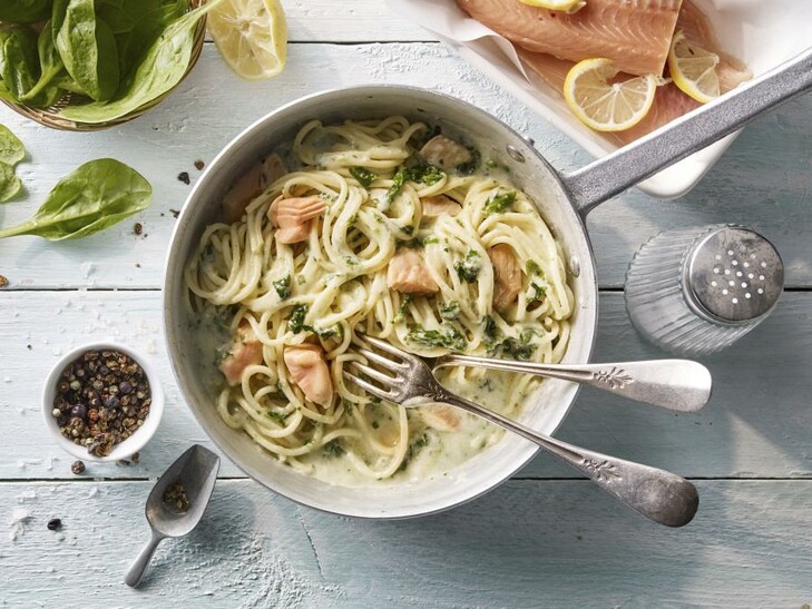 Spaghetti met wilde zalm