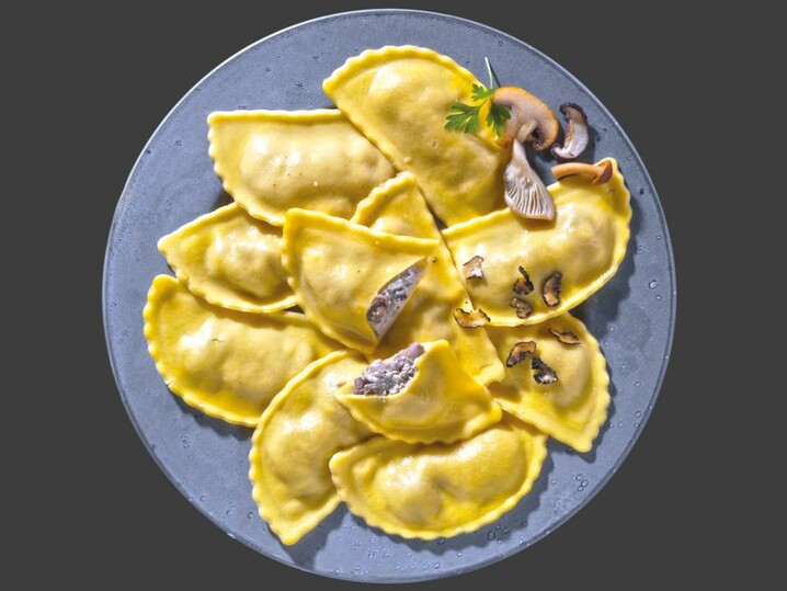 Paddenstoelen-truffel panzerotti