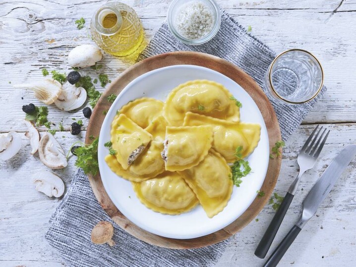 Paddenstoelen-truffel panzerotti