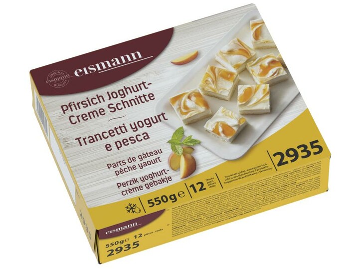 Perzik yoghurt-crème gebakje