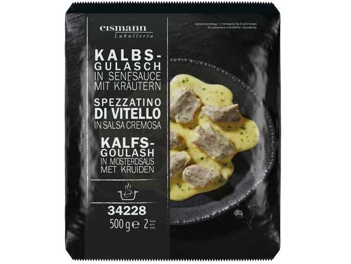 Kalfsgoulash in mosterdsaus met kruiden