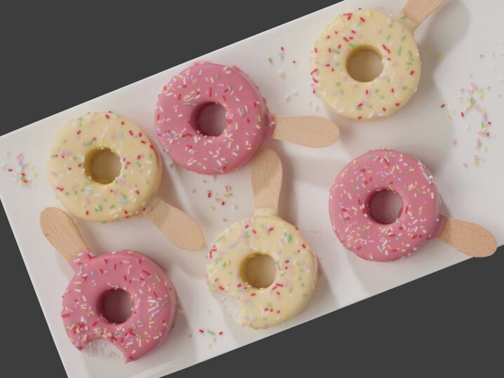 Gekleurde donut sticks