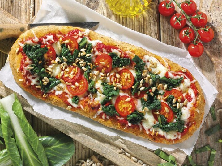 Volkorenpizza tomaat-snijbiet