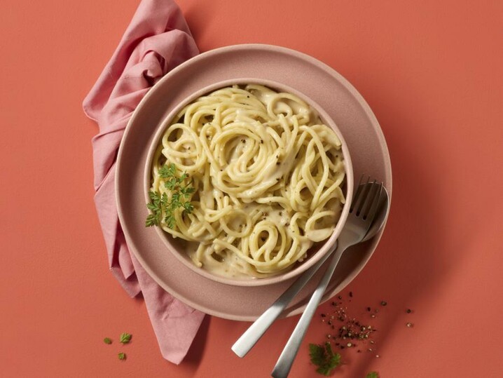 Spaghetti crème en peper
