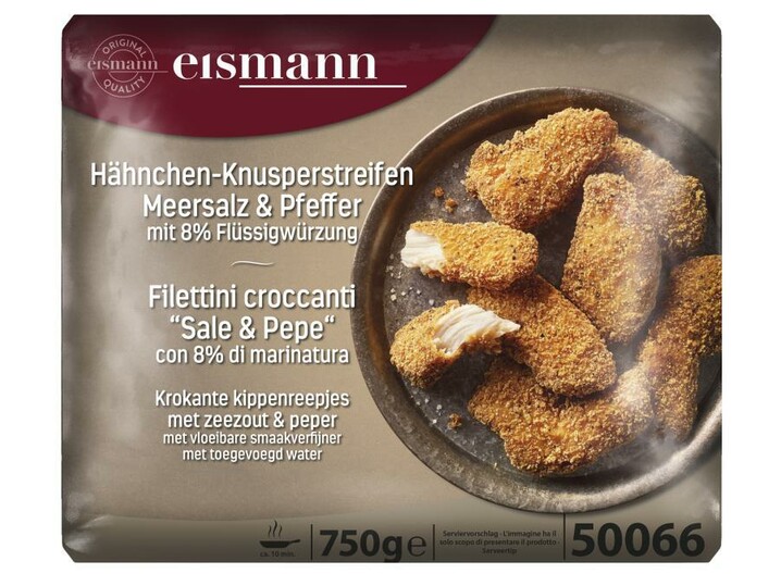 Krokante kippenstrips zeezout/peper