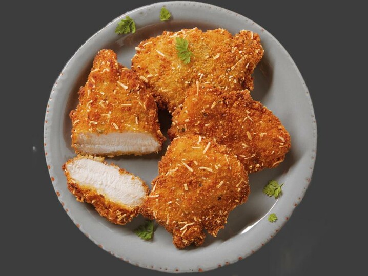 Mini-kipschnitzel met aardappelpanade