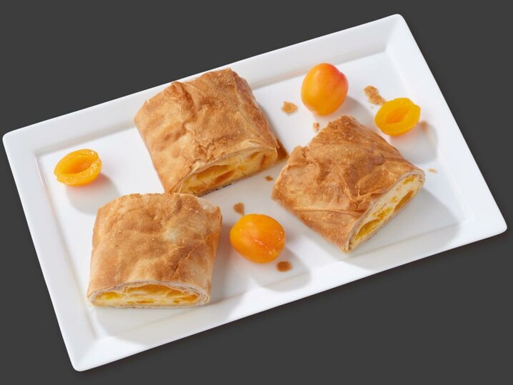 Kwark-abrikozen strudel