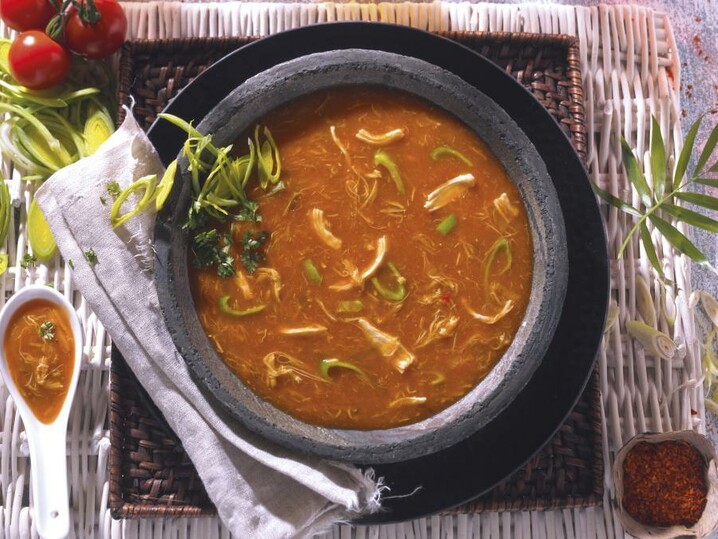 Tomatensoep op Chinese wijze